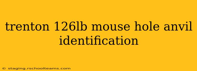 trenton 126lb mouse hole anvil identification