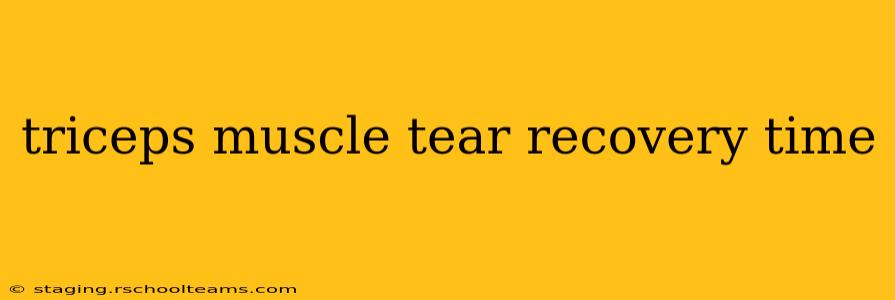 triceps muscle tear recovery time
