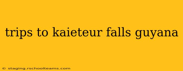 trips to kaieteur falls guyana
