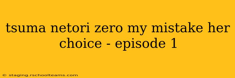 tsuma netori zero my mistake her choice - episode 1