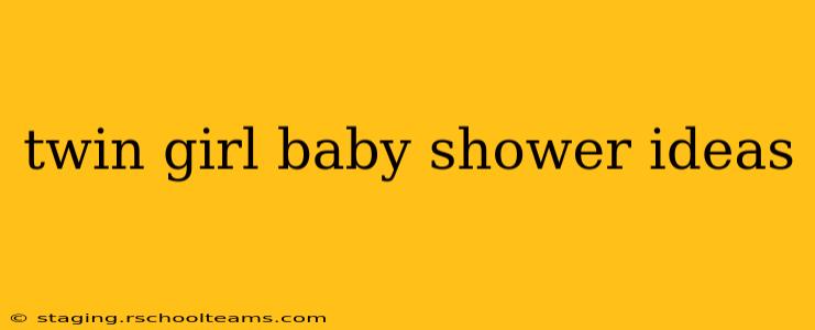 twin girl baby shower ideas