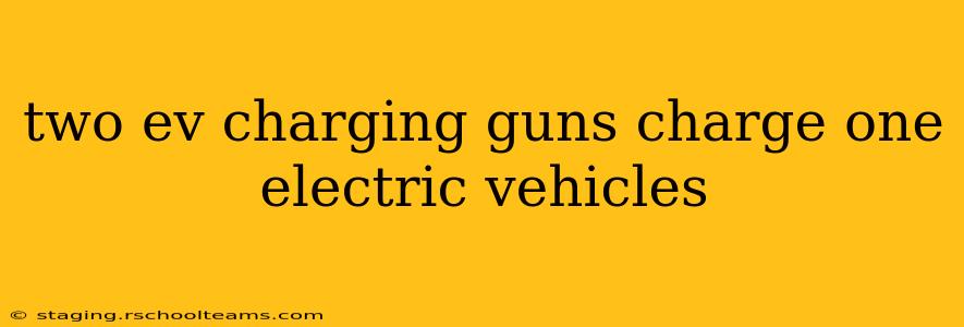 two ev charging guns charge one electric vehicles