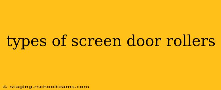 types of screen door rollers