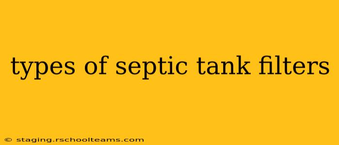 types of septic tank filters