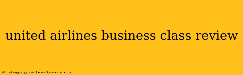 united airlines business class review