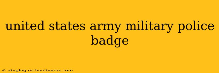 united states army military police badge