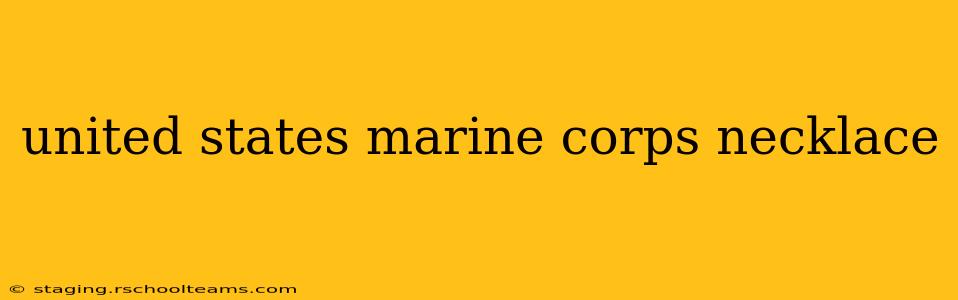 united states marine corps necklace