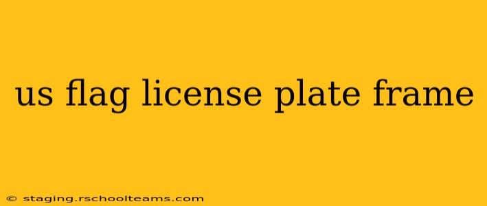 us flag license plate frame