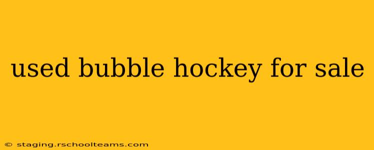 used bubble hockey for sale