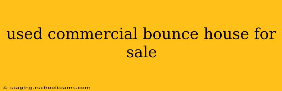 used commercial bounce house for sale