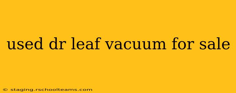 used dr leaf vacuum for sale