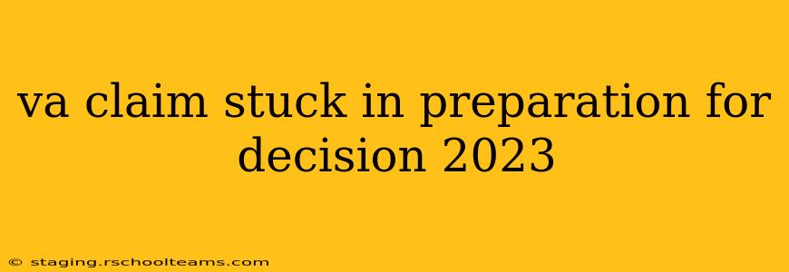 va claim stuck in preparation for decision 2023