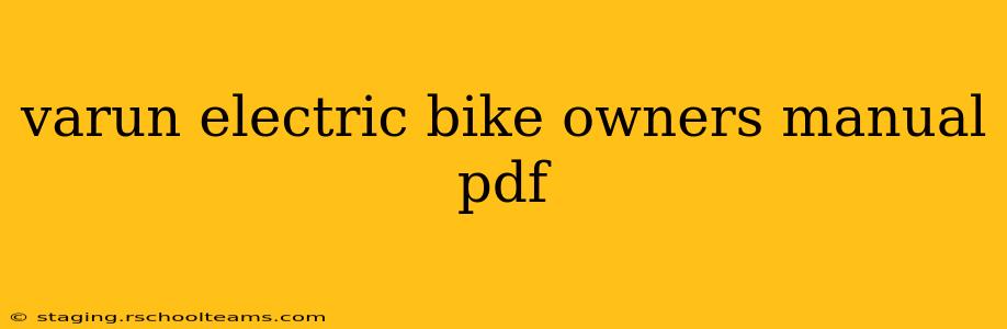 varun electric bike owners manual pdf