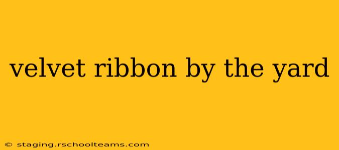 velvet ribbon by the yard