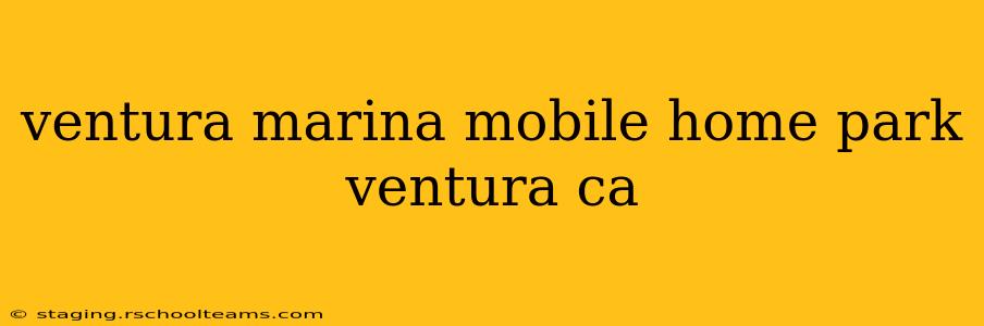 ventura marina mobile home park ventura ca