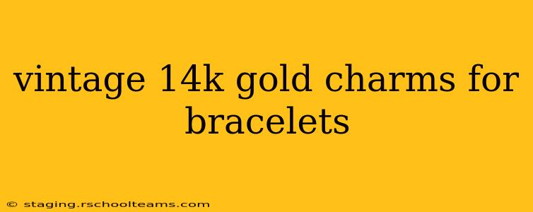 vintage 14k gold charms for bracelets