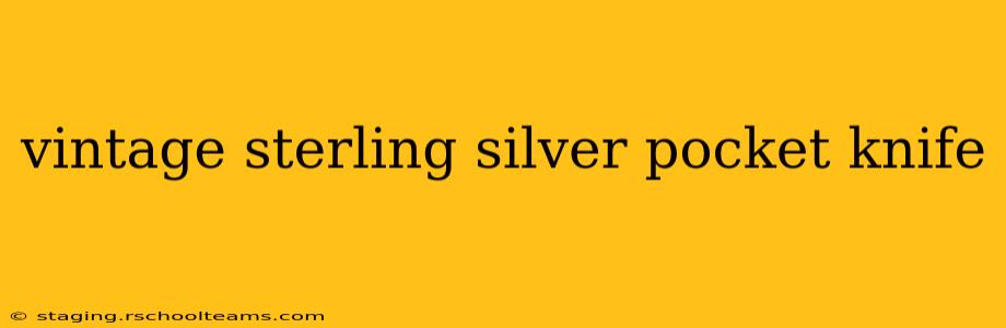 vintage sterling silver pocket knife