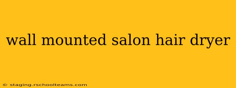 wall mounted salon hair dryer