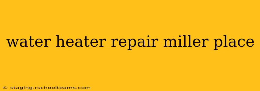 water heater repair miller place