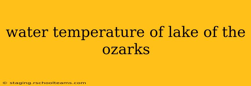 water temperature of lake of the ozarks