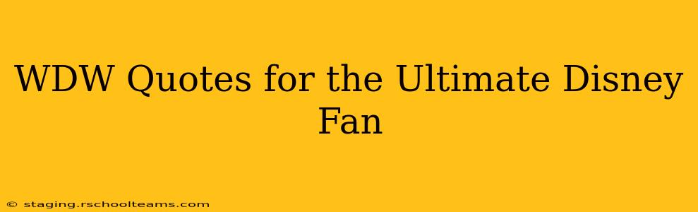 WDW Quotes for the Ultimate Disney Fan