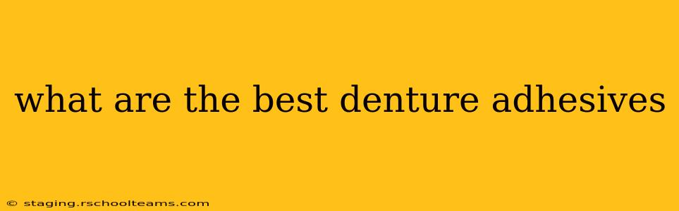 what are the best denture adhesives