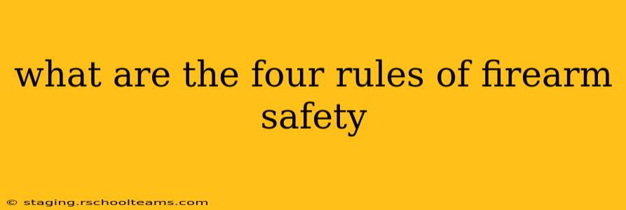what are the four rules of firearm safety