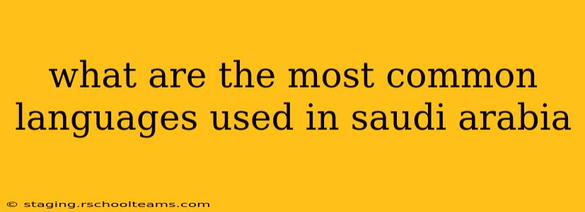 what are the most common languages used in saudi arabia