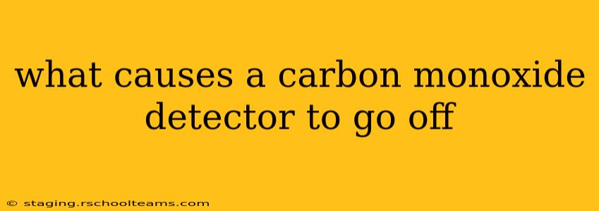 what causes a carbon monoxide detector to go off