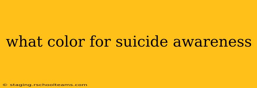 what color for suicide awareness