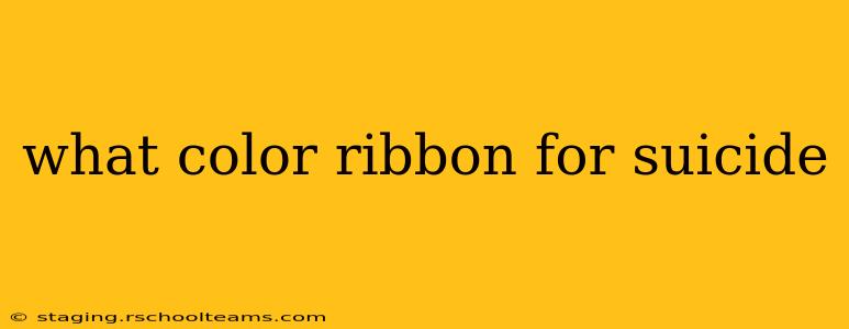what color ribbon for suicide