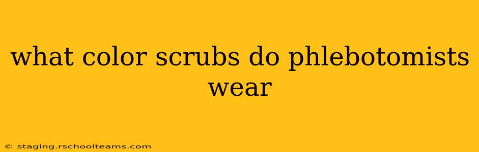 what color scrubs do phlebotomists wear