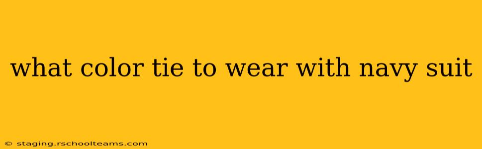 what color tie to wear with navy suit