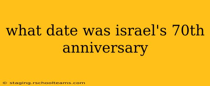 what date was israel's 70th anniversary