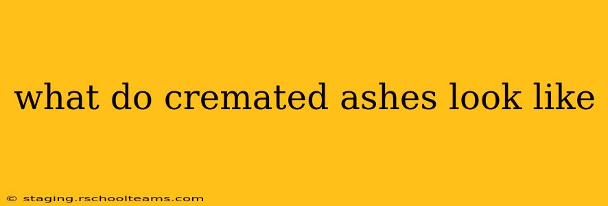 what do cremated ashes look like