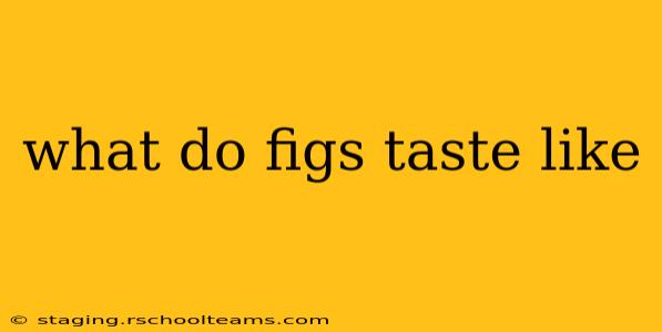 what do figs taste like