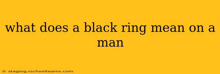 what does a black ring mean on a man