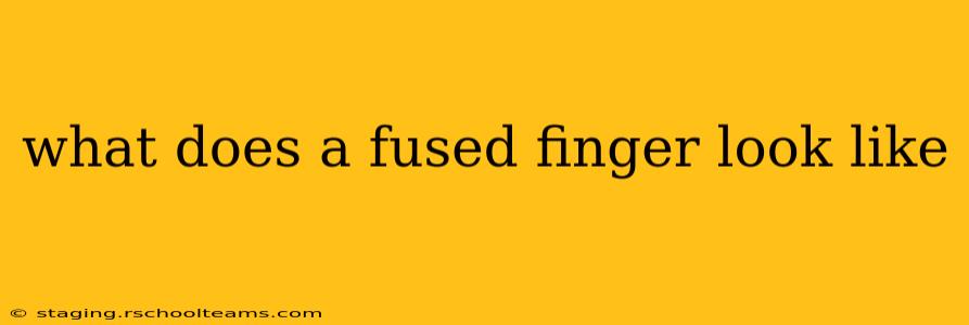 what does a fused finger look like