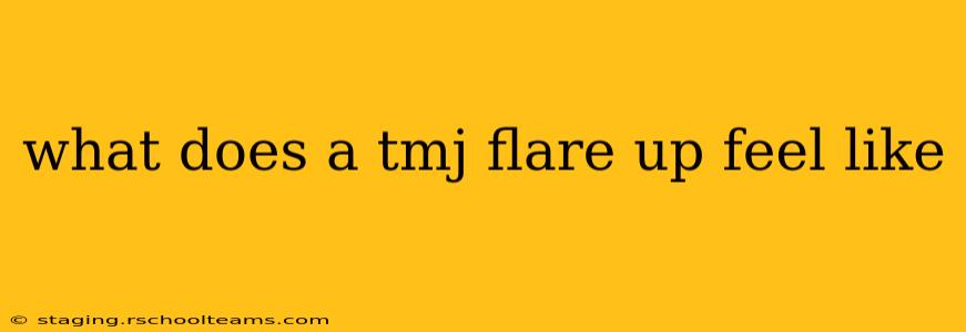 what does a tmj flare up feel like