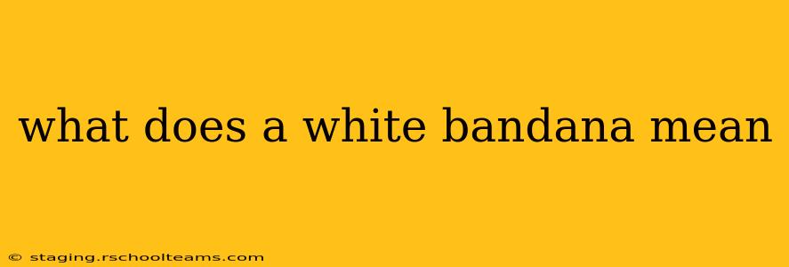 what does a white bandana mean