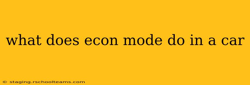 what does econ mode do in a car