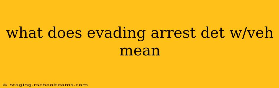 what does evading arrest det w/veh mean