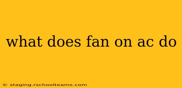 what does fan on ac do