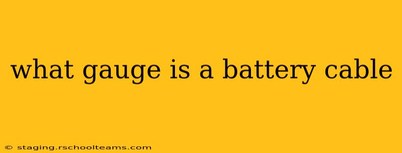 what gauge is a battery cable