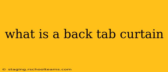 what is a back tab curtain