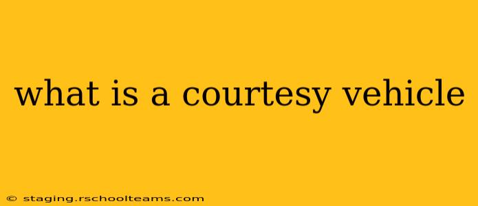 what is a courtesy vehicle