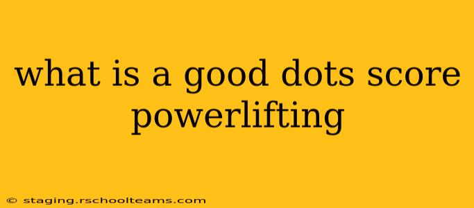 what is a good dots score powerlifting