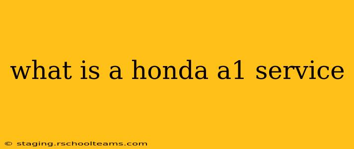 what is a honda a1 service