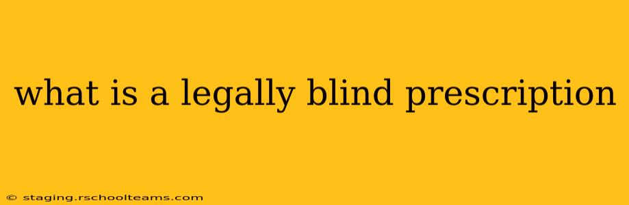 what is a legally blind prescription