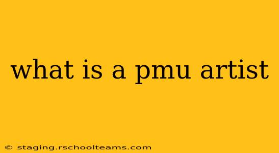 what is a pmu artist